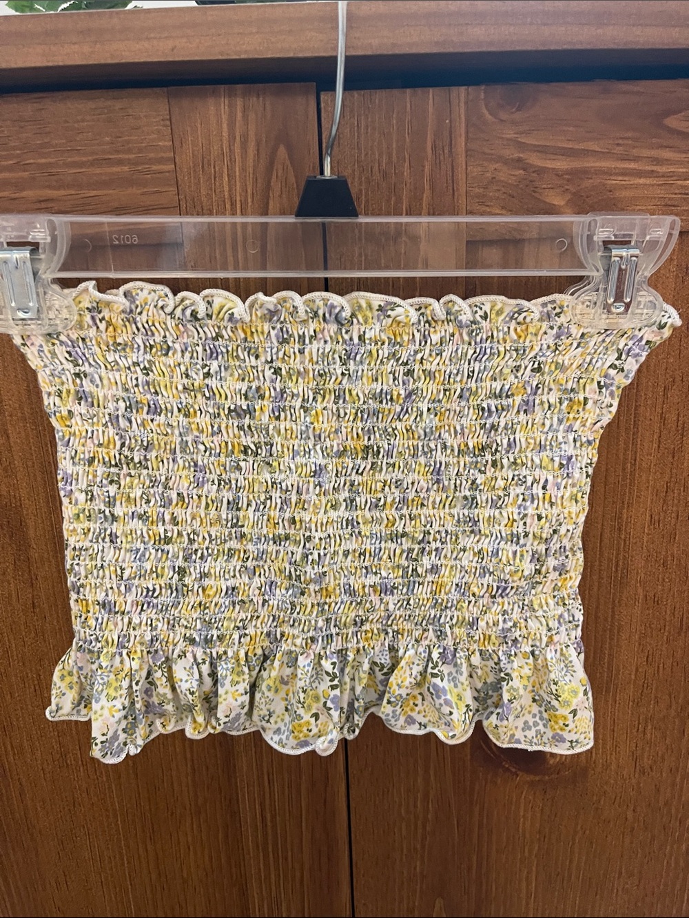 Smocked Floral Mini Skirt - Yellow Floral
